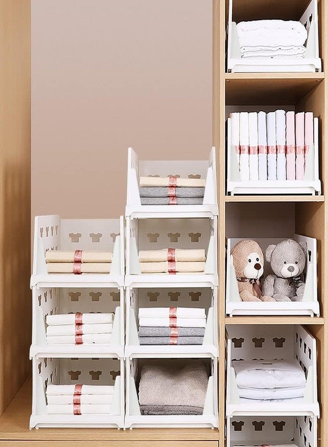 Oblivion Wardrobe Organizer for Storage - 3 Layer Stackable Multifunctional Foldable Drawer Shelf Basket Rack for Clothes, Kitchen, Pantry, Closet, Bedroom, Bathroom & Laundry Utility Cart (Pack of 1) - Image 4